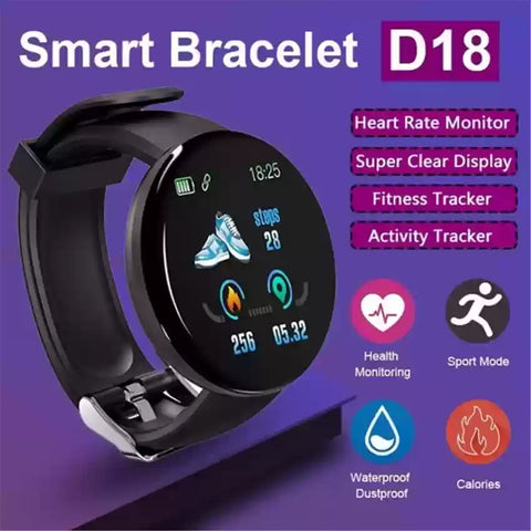 D18 Round Dial Smart Watch