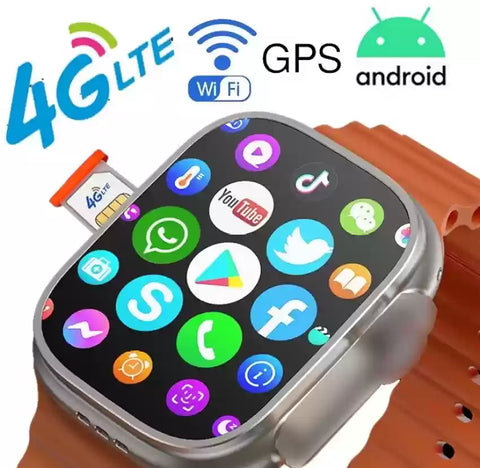 S8 Ultra Sim Supported 4G Smart Watch WiFi Android 1 16GB Digi Kart