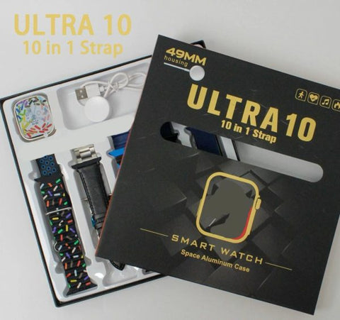 Ultra 10 smart watch 10 in 1 straps Special Edition