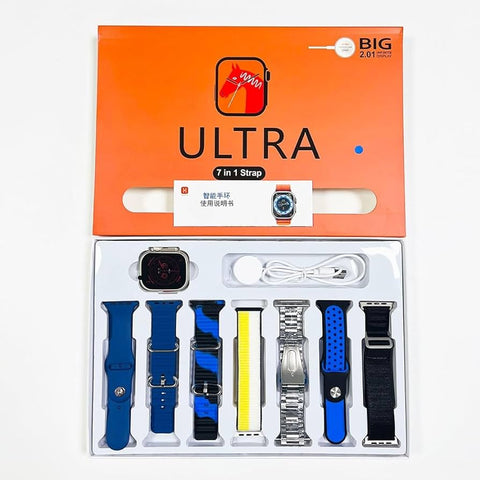 7in1 Ultra2 Smart Watch With 7 Straps