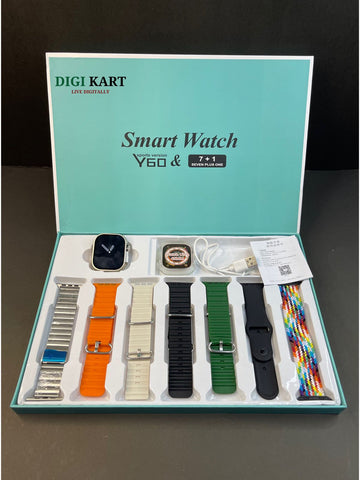 Y60 7in1 Smart Watch (7 Straps & Watch Case)