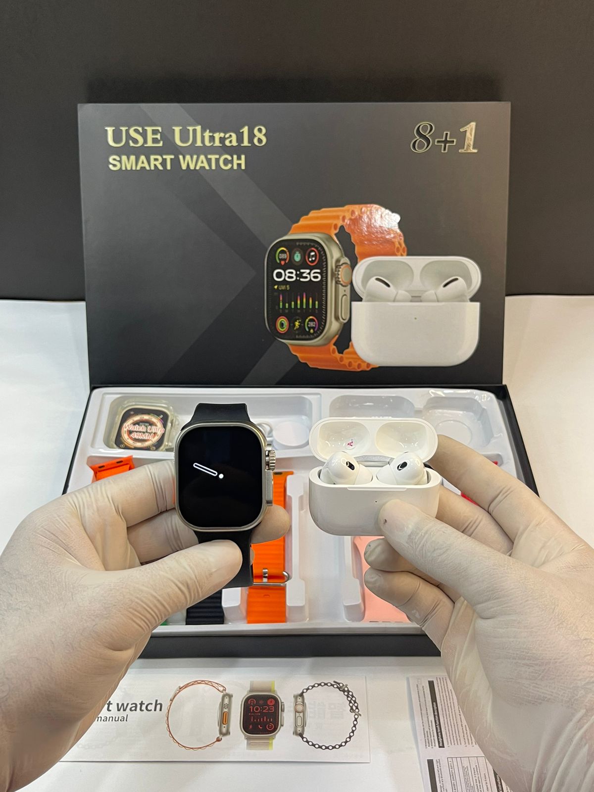 Use Ultra 18 8+1 Smart Watch with Airpods