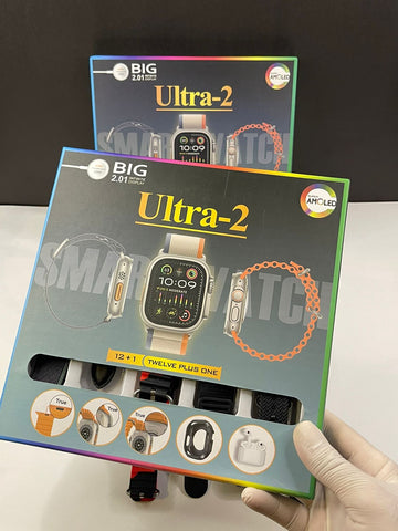 Long Battery Ultra2 Smartwatch 12in 1 + Free Airpods