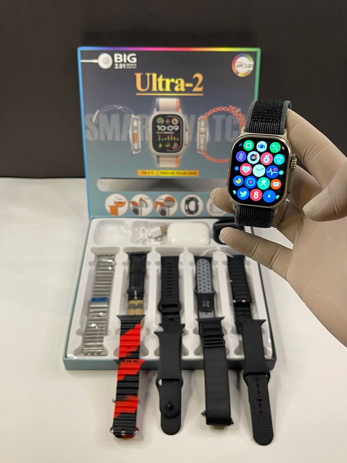 Long Battery Ultra2 Smartwatch 12in 1 + Free Airpods