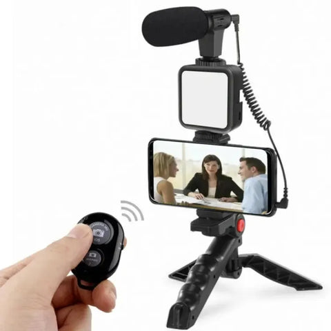 6 in 1 Video Making Vlogging Kit Tripod For Smartphone & Camera Vlog Kit