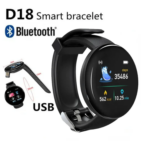 D18 Round Dial Smart Watch