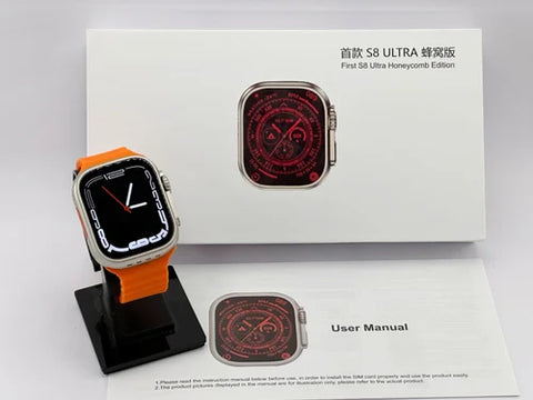 S8 Ultra Sim Supported 4G Smart Watch WiFi-Android 1+16GB